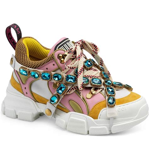 gucci jewel sneakers|gucci platform sneakers with jewels.